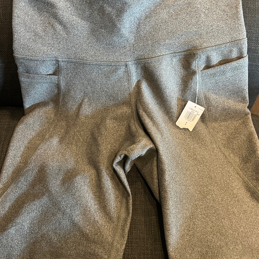 Gray High-Waisted Athletic Shorts